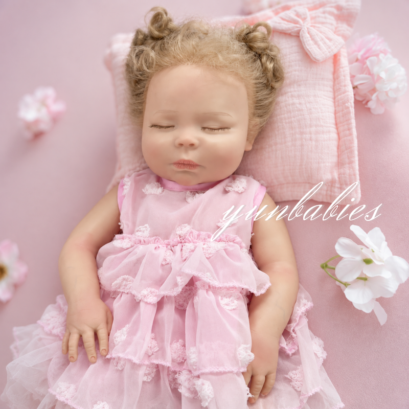 Duo 18-inch full silicone reborn baby doll – sleeping