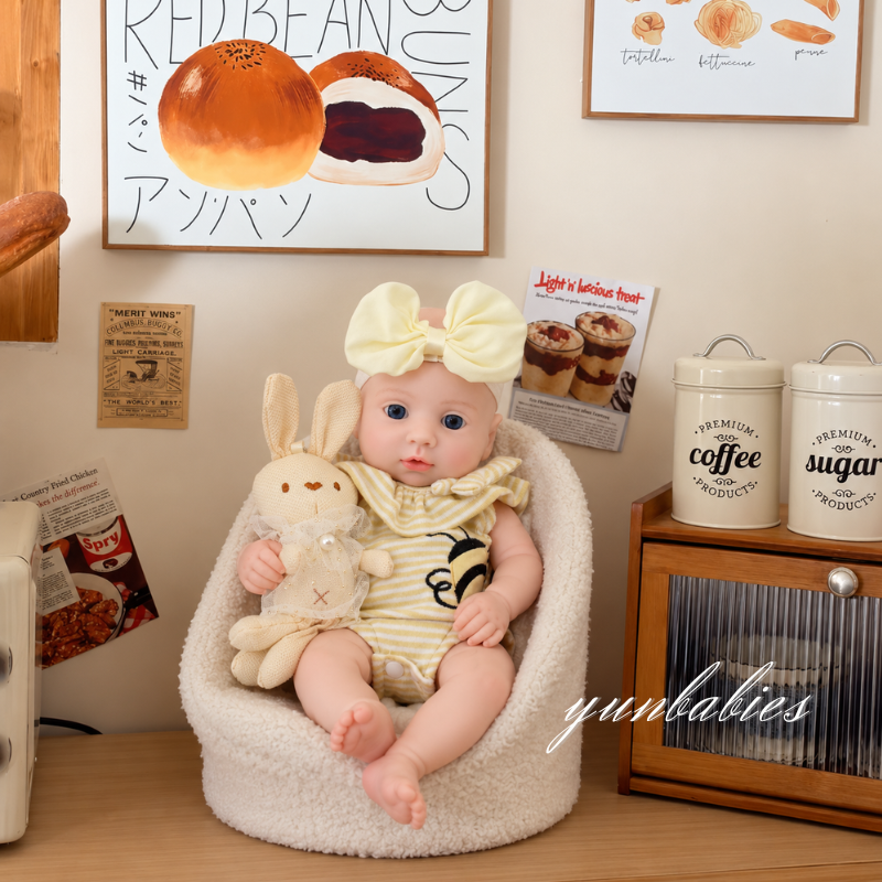 Bella drinking and wetting silicone reborn baby doll photo