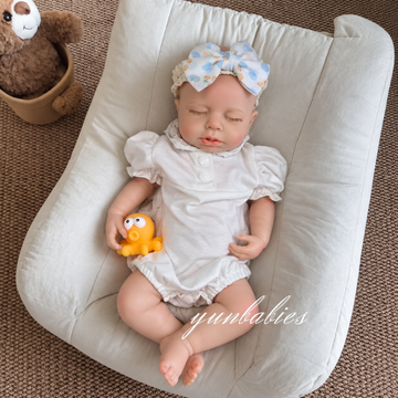 Emma 16-inch or 18-inch full silicone reborn baby doll – sleeping