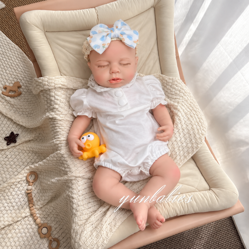 Emma sleeping full silicone reborn baby doll product image