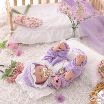 Ella 13-inch full silicone reborn baby doll – sleeping