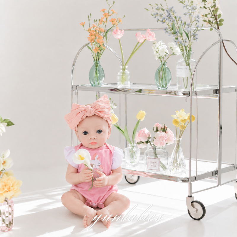 Grace sleeping 18-inch silicone reborn baby doll image